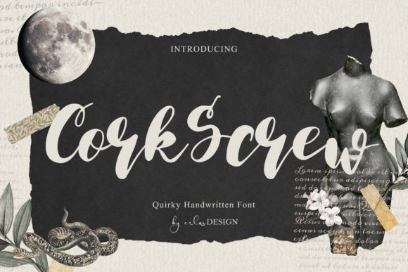 CorkScrew Font: A Quirky Handwritten Typeface for Your Brand