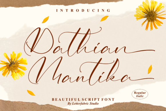 Dathian Mantika: A Delicate Script Font for Beautiful Craft Projects