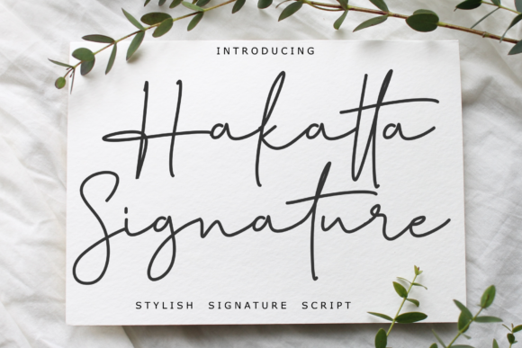 Hakatta Signature: A Flowing Script for Elegant Design