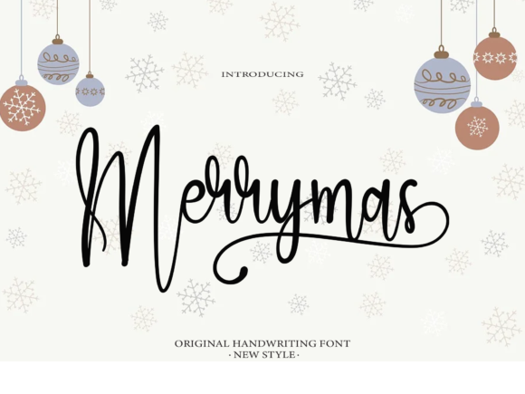 Merrymas Font: A Handwritten Typeface for Crafters and Makers