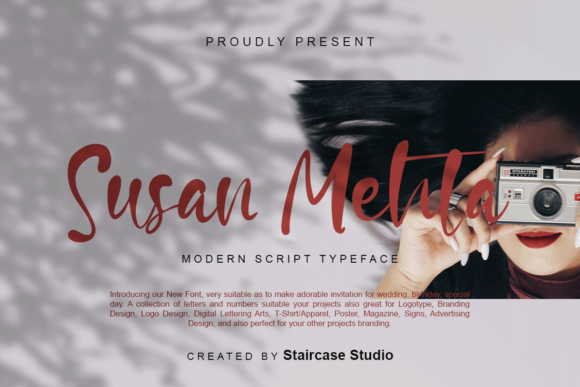 Susan Mehta: A Modern Script Font for Editorial Elegance
